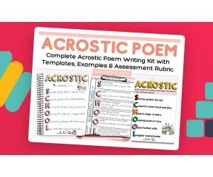 Acrostic Poem Template National Poetry Month Activity Lesson Plan