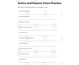 active and passive voice exercises with answers class 6