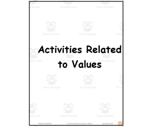 Activities related to values (2071)