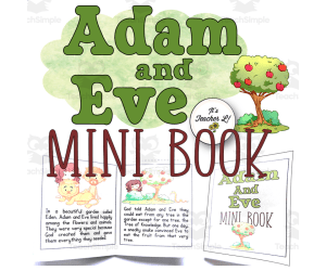 Adam and Eve Bible Story Foldable Mini Book Grade 1 2 3 ELA READING