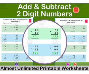 Add & subtract 2-digit whole numbers with & without regrouping