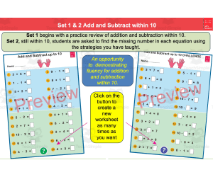 Add and Subtract up to 20 with Equations
