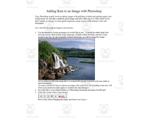 Add Rain Photoshop Activity