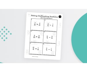 Adding & Subtracting Fractions Math Worksheets
