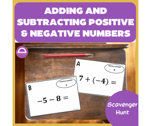Adding and Subtracting Integers Printable Scavenger Hunt