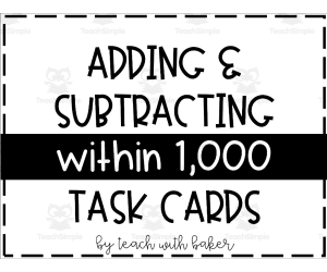 Adding and Subtracting to 1000 with regrouping