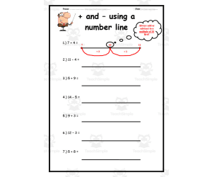 Adding and Subtracting Using a Number Line