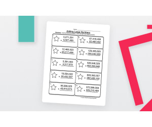 Adding Millions No Regrouping Worksheet