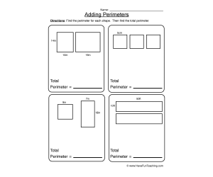 Adding Perimeters Worksheet