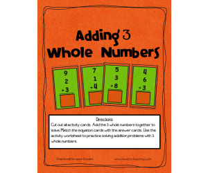 Adding Three Numbers Activity