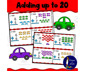 Adding Up To 20 Task Cards