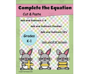 Addition and Subtraction - Complete the Equation