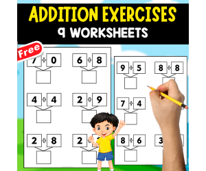 ADDITION EXERCISES | MENTAL CALCULATION | 9 WORKSHEETS