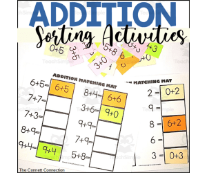 Addition Flash Cards and Sorting Mats
