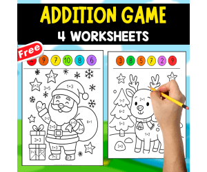 ADDITION GAME | ADD AND COLOR_J