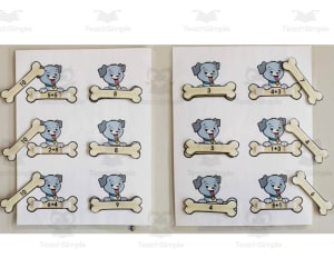 Addition Matching Velcro Activity