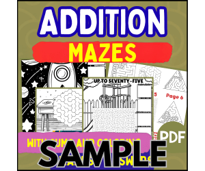 Addition Maze: 1 Page Sample (PDF)