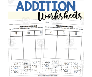 Addition Sorting Worksheets