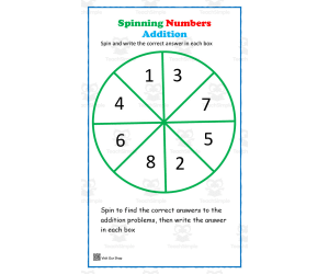 Addition Spin Set Activity