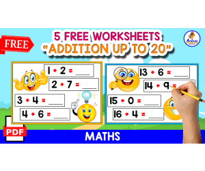 ADDITION UP TO 20 | 5 FREE PAGES OF EXERCISES