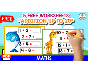 ADDITION UP TO 20 | 5 FREE WORKSHEETSS