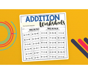 Addition Worksheets with True or False Equations