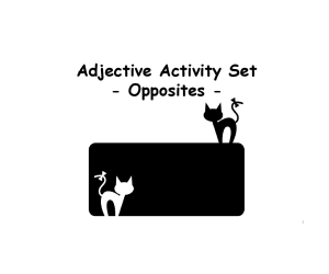 Adjective Activity - Opposites