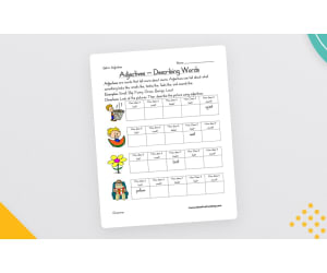 Adjective Five Senses Worksheet