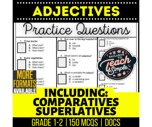 Adjectives Practice Questions - Grades 1-2 Grammar (Docs)