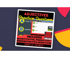Adjectives Practice Questions - Grammar Grade 5-6 (Presentable PDF)