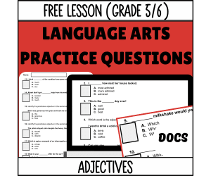 Adjectives Sample Lesson - Grammar Grade 5-6 (Docs)