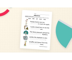 Adjectives Size Worksheet
