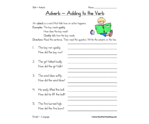 Adverb How Worksheet