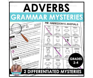 Adverbs Animal Mysteries Activity