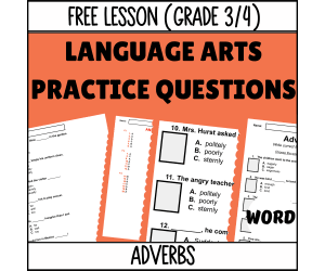 Adverbs Sample Lesson Grades 3-4 Grammar (Word)