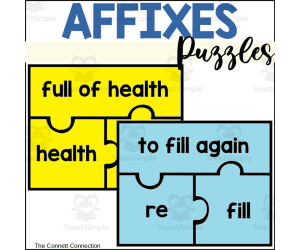Affixes Puzzles for Prefixes and Suffixes