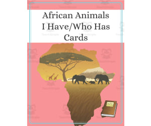 African Animals - I Have Who Has Cards