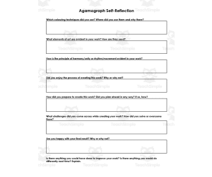 Agamograph Self-Reflection Form