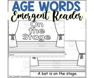 AGE Words Emergent Reader: On the Stage