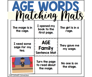 AGE Words Matching Mats