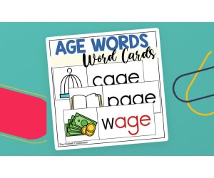 AGE Words Word Wall Cards