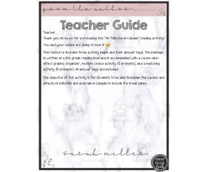Air Pollution in Canada Reading Packet