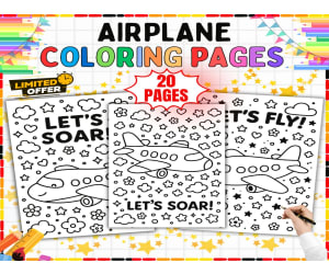 Airplane Coloring Pages - 18 Plane Coloring Sheets for Kids