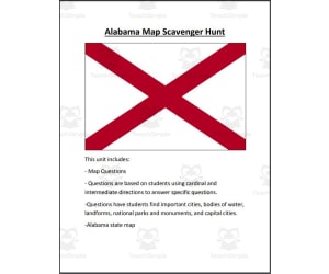 Alabama Map Scavenger Hunt