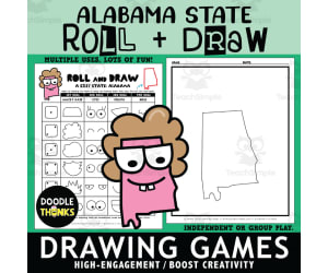 Alabama Roll and Draw Interactive Dice Game | Creative State Activity