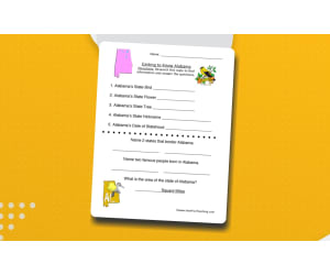 Alabama Worksheet