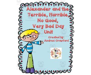 Alexander and the Bad Day | Literacy Unit
