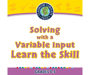 Algebra: Equations - Solving with a Variable Input - Learn the Skill - FLASH-MAC