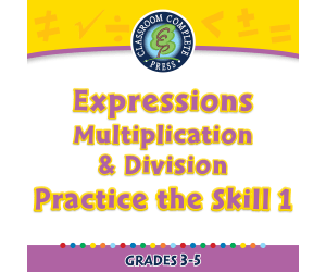 Algebra: Expressions - Multiplication & Division - Practice the Skill 1 - FLASH-MAC