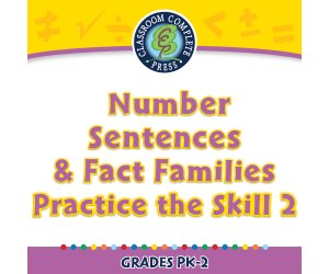 Algebra: Number Sentences & Fact Families - Practice the Skill 2 - PC Software